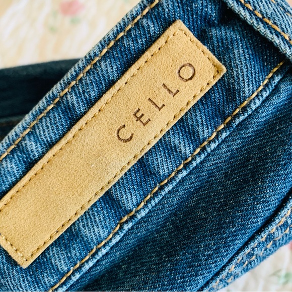 Cello | size 1 straight leg wide leg jean cut off boho 100% cotton denim - Picture 9 of 10